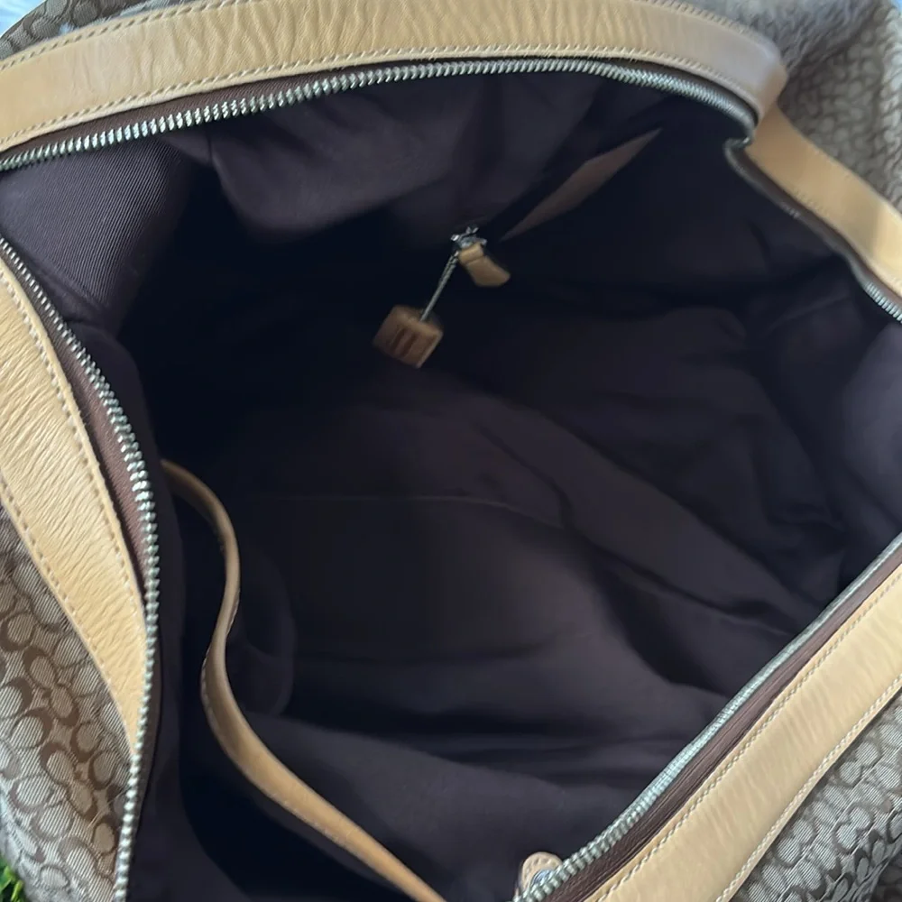 Coach Vintage Signature C Canvas & Vachetta Leather Travel Bag - Picture 12 of 16